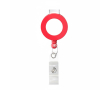 Porte-badge rétractable rond impression intégrale ⌀2 couleur rouge
