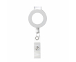 Porte-badge rétractable rond impression intégrale ⌀2 couleur blanc