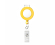 Porte-badge rétractable rond impression intégrale ⌀2 couleur jaune
