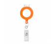 Porte-badge rétractable rond impression intégrale ⌀2 couleur orange