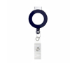 Porte-badge rétractable rond impression intégrale ⌀2 couleur bleu marine