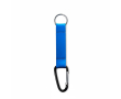 Porte-clés impression intégrale en ruban de polyester avec mousqueton couleur bleu