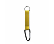 Porte-clés impression intégrale en ruban de polyester avec mousqueton couleur jaune