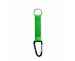 Porte-clés impression intégrale en ruban de polyester avec mousqueton couleur vert