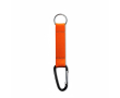 Porte-clés impression intégrale en ruban de polyester avec mousqueton couleur orange