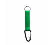 Porte-clés impression intégrale en ruban de polyester avec mousqueton couleur vert bouteille