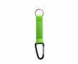 Porte-clés impression intégrale en ruban de polyester avec mousqueton couleur vert pomme