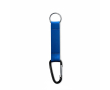 Porte-clés impression intégrale en ruban de polyester avec mousqueton couleur bleu électrique