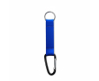 Porte-clés impression intégrale en ruban de polyester avec mousqueton couleur bleu roi