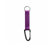 Porte-clés impression intégrale en ruban de polyester avec mousqueton couleur mauve
