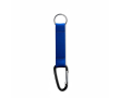 Porte-clés impression intégrale en ruban de polyester avec mousqueton couleur bleu ultramarine