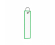 Étiquette impression intégrale en polyester avec anneau porte clés couleur vert