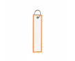 Étiquette impression intégrale en polyester avec anneau porte clés couleur orange