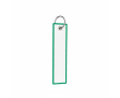 Étiquette impression intégrale en polyester avec anneau porte clés couleur vert bouteille