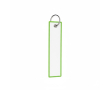 Étiquette impression intégrale en polyester avec anneau porte clés couleur vert pomme