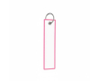 Étiquette impression intégrale en polyester avec anneau porte clés couleur fuchsia