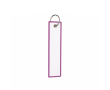 Étiquette impression intégrale en polyester avec anneau porte clés couleur mauve