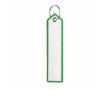 Porte-clés impression intégrale en polyester avec design étiquette couleur vert