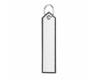 Porte-clés impression intégrale en polyester avec design étiquette couleur gris foncé