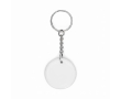 Porte-clés circulaire impression intégrale avec NFC préprogrammé couleur blanc