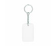 Porte-clés rectangulaire impression intégrale avec NFC préprogrammé couleur blanc
