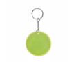 Porte-clés rond impression intégrale en feuille réfléchissante couleur jaune fluorescent