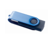 Clé USB impression intégrale avec coque pivotante en métal Techmate couleur bleu