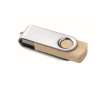 Clé USB classique en bois impression intégrale avec étui pivotant couleur bois