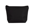 Trousse de toilette en cuir synthétique avec tirette assortie couleur noir