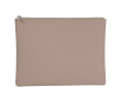Trousse de toilette en cuir synthétique souple avec zip assorti couleur beige