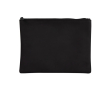 Trousse de toilette en cuir synthétique souple avec zip assorti couleur noir