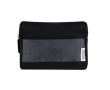Trousse de toilette en toile recyclée avec grille sur le devant couleur noir