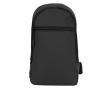 Sac bandoulière en similicuir avec poche extérieure sur le devant couleur noir