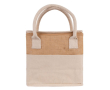 Sac isotherme en jute avec poignées renforcées en coton couleur naturel