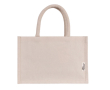 Petit sac en coton recyclé avec poignée courte couleur naturel