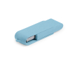 Clé USB écologique pivotante impression intégrale en fibre de blé couleur bleu
