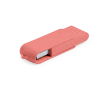 Clé USB écologique pivotante impression intégrale en fibre de blé couleur rouge