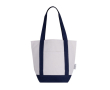 Sac en coton recyclé avec poche extérieure d'un côté couleur bleu marine