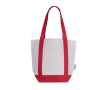 Sac en coton recyclé avec poche extérieure d'un côté couleur rouge