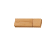 USB impression intégrale avec boîtier en bois de bambou et capuchon couleur bois foncé