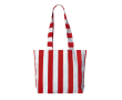 Sac de plage en coton recyclé avec design rayé couleur rouge