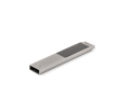 USB plat en métal impression intégrale avec lumière pour logo couleur argenté