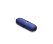 Clé USB impression intégrale en plastique en forme de capsule couleur bleu