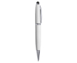 Stylo USB impression intégrale avec pointeur tactile encre noire couleur blanc