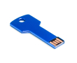 Clé USB impression intégrale à la forme d'une clé en métal couleur bleu