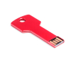 Clé USB impression intégrale à la forme d'une clé en métal couleur rouge