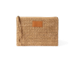 Trousse en papier et polyester avec étiquette pour marquage couleur marron