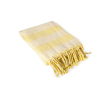 Paréo à rayures en coton recyclé, idéal pour la plage, 340 g/m² couleur jaune