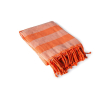 Paréo à rayures en coton recyclé, idéal pour la plage, 340 g/m² couleur rouge