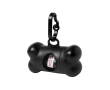Distributeur de 15 sacs pour animaux en forme d’os couleur noir